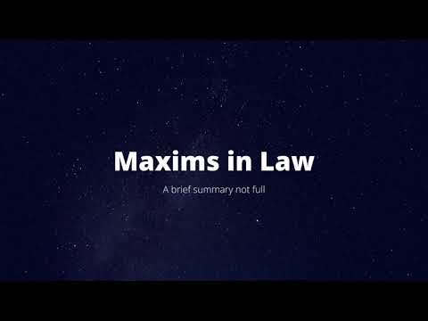 Exploring Common Law Maxims: Definition and Application in Legal Practice