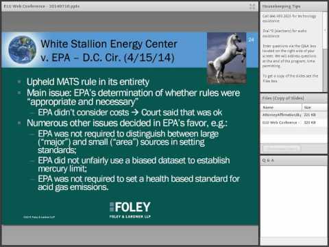 Understanding the Status of the Clean Air Act in Today's Regulatory Environment