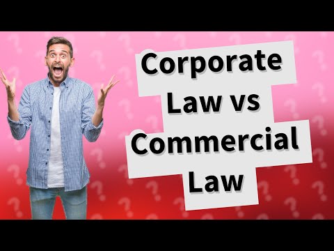 Understanding Corporate Law and Commercial Law: Key Differences and Applications