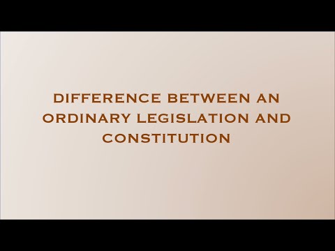 Understanding Ordinary Law and Constitutional Law: Key Differences and Implications