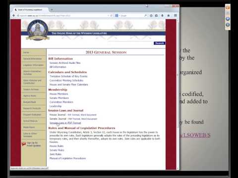 Key Information on a Statute Enacted by Wyoming