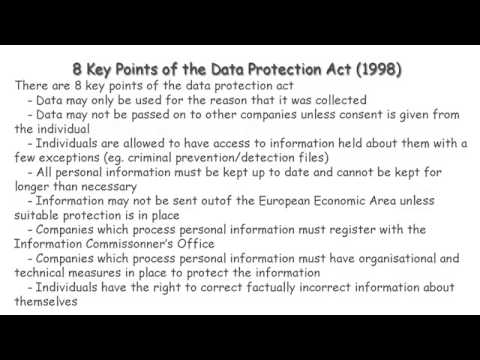 Understanding the Data Protection Act 1998: Meaning and Implications