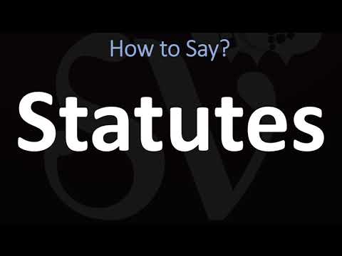 Correct Pronunciation of Statute