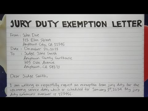 How to Write Jury Duty Letters of Excuse for Employees: A Step-by-Step Guide