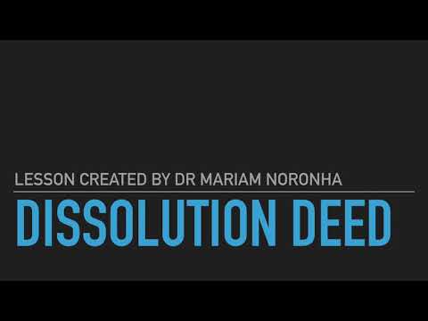 Comprehensive Overview of Dissolution Deeds and Their Legal Implications