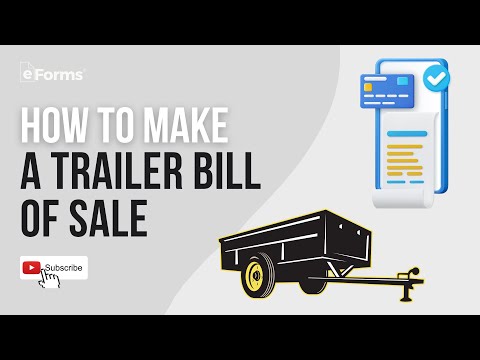 Comprehensive Bill of Sale Template for Trailers