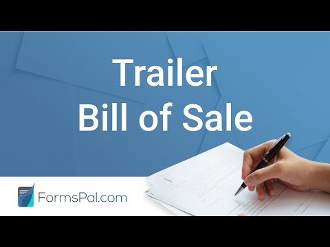 Trailer Bill of Sale Template: Free Download and Printable Form