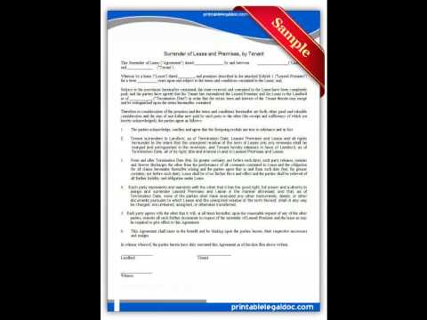 Comprehensive Overview of Deed of Surrender of Lease