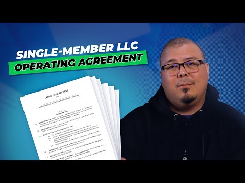 Free Downloadable Single Member LLC Operating Agreement Template