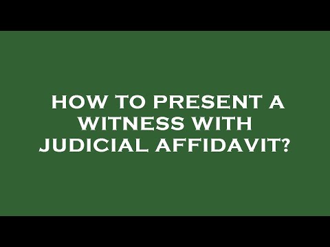 Joint Affidavit for Witness Verification and Legal Documentation
