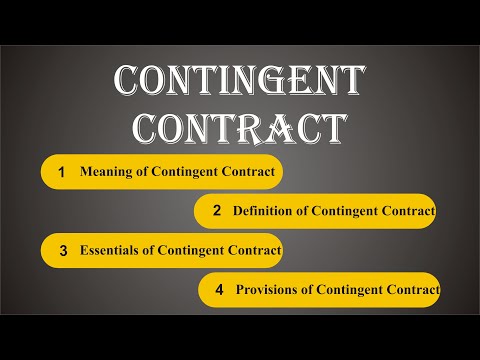 Understanding Contingent Contract Case Law: Key Principles and Precedents
