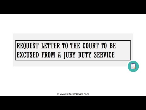 Sample Jury Duty Excuse Letter for Primary Caregivers