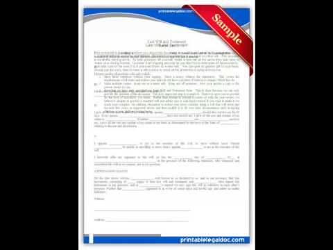 Printable Free Blank Will Forms for Easy Personal Use