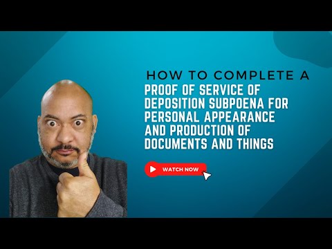 Deposition Subpoena for Personal Appearance Explained