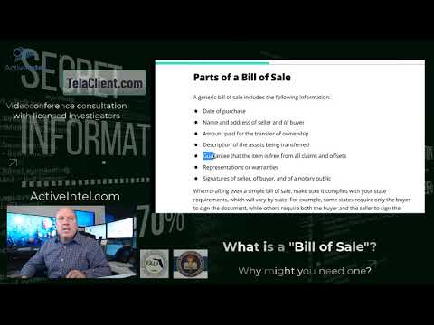 Understanding the Example of a Bill of Sale in Consideration