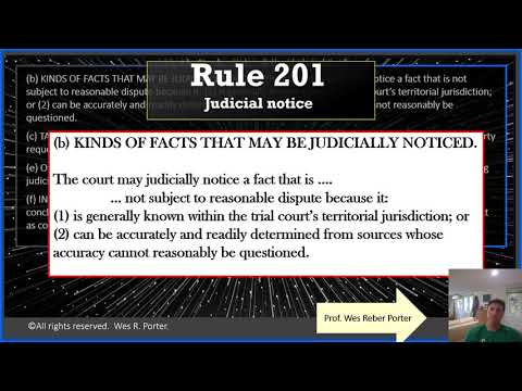 Federal Rules of Evidence and Judicial Notice Explained