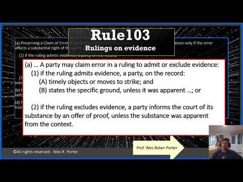 Federal Rule of Evidence 103 Overview and Implications for Legal Proceedings