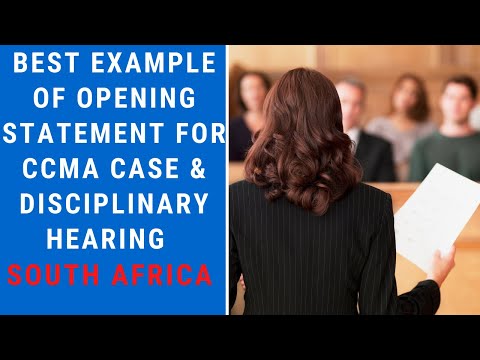 Mastering the Art of CCMA Arbitration Opening Statements