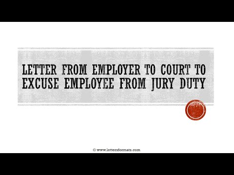 Employer Template for Jury Duty Letters