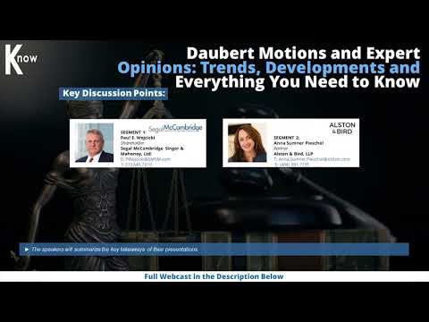 Strategies for Daubert Motions Against Expert Opinions