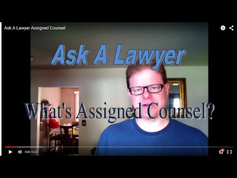 Key Information on Assigned Counsel in Legal Situations