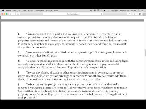 Last Will and Testament Template for Microsoft Word Download