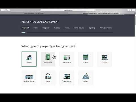 Comprehensive Lease Agreement Template from LawDepot