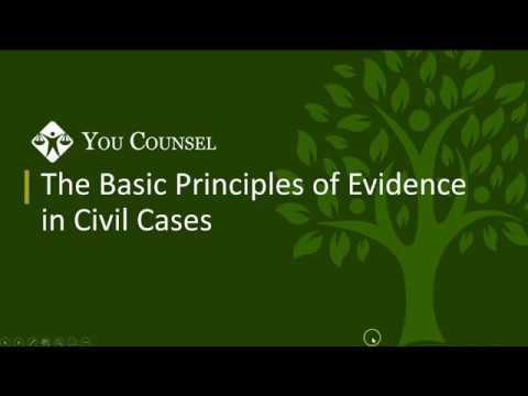 Key Principles of Evidence and Procedure in Law
